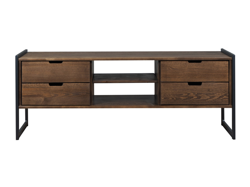 Stolik RTV LOFT WOOD, kolor brązowy