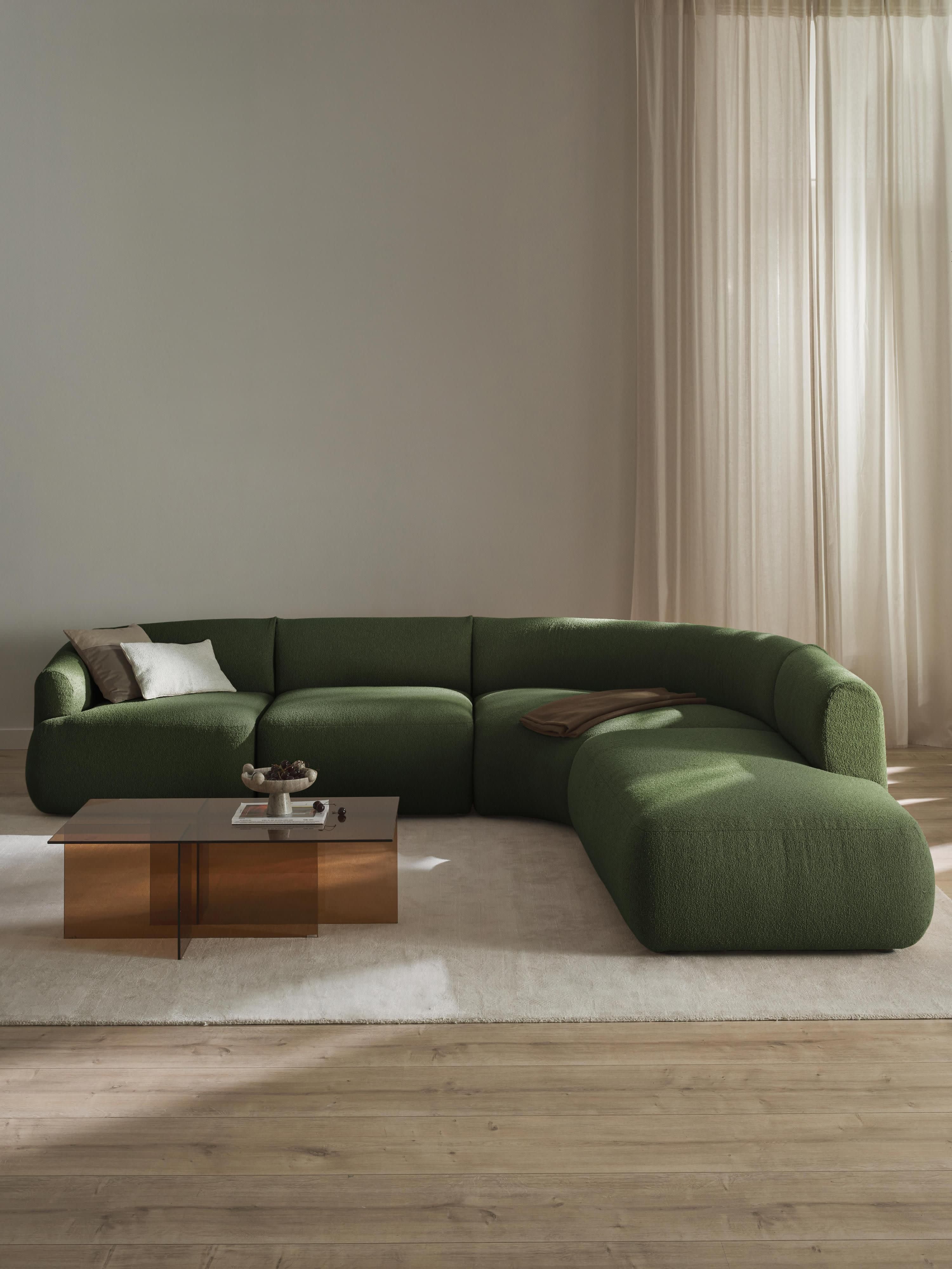 Modulares Bouclé-Ecksofa Sofia (4-Sitzer)