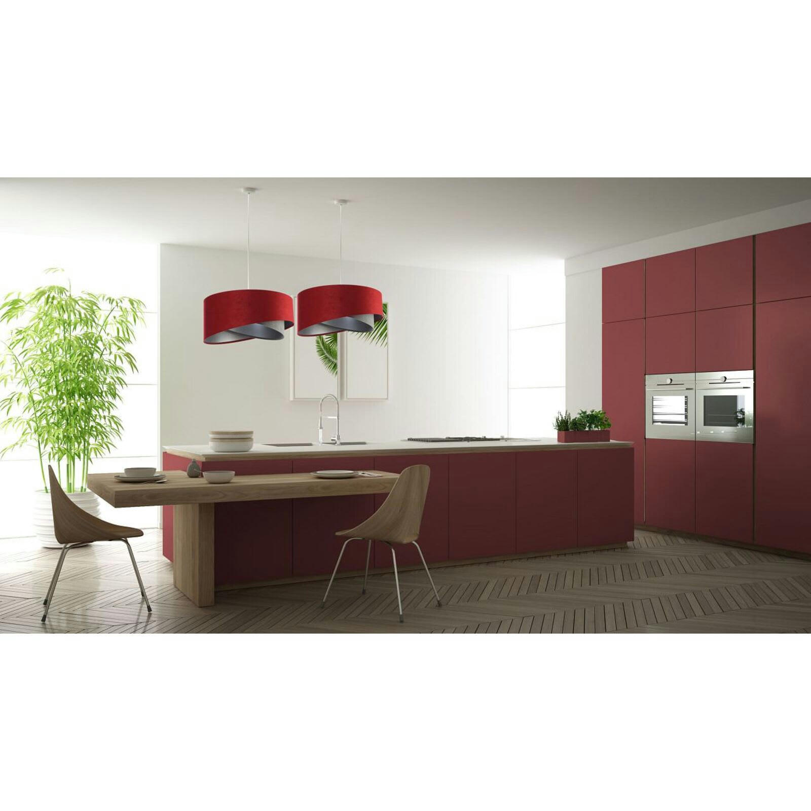 GALAXY - Suspension Tissu Rouge 50x50x23 cm