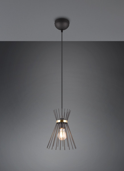 Lampa wisząca czarno-złota ROD 1xE27x40W wym: 150x20x20 cm RL