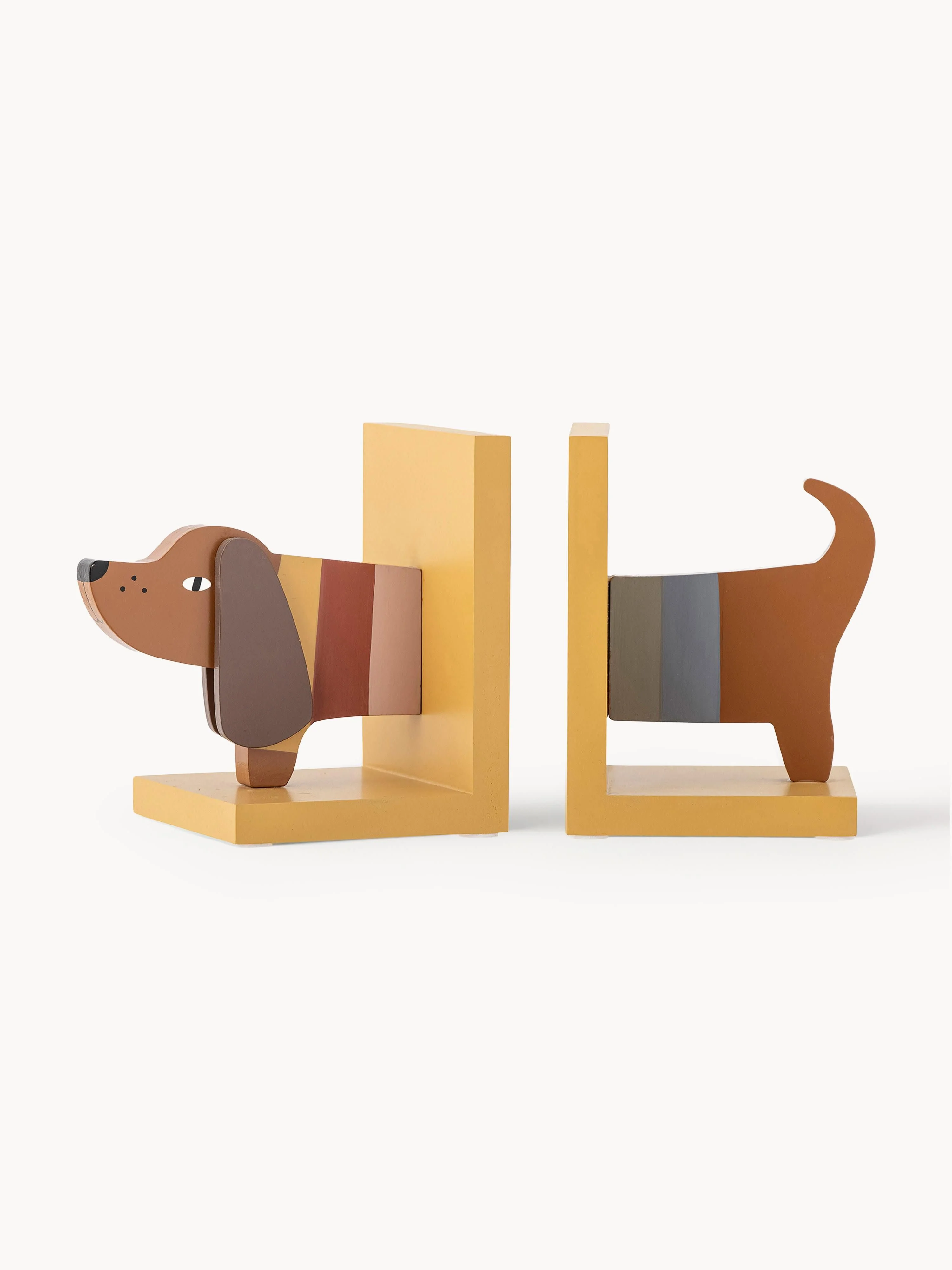 Buchstützen Charlie aus Holz, 2er-Set