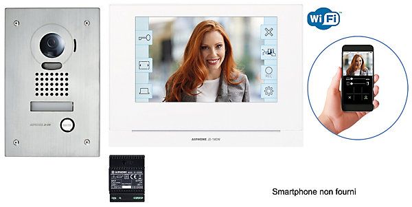 Kit Vidéo Platine Encastrée Avec Moniteur écran 7 Et Module Wi-fi Intégré - Aip-jos1fw