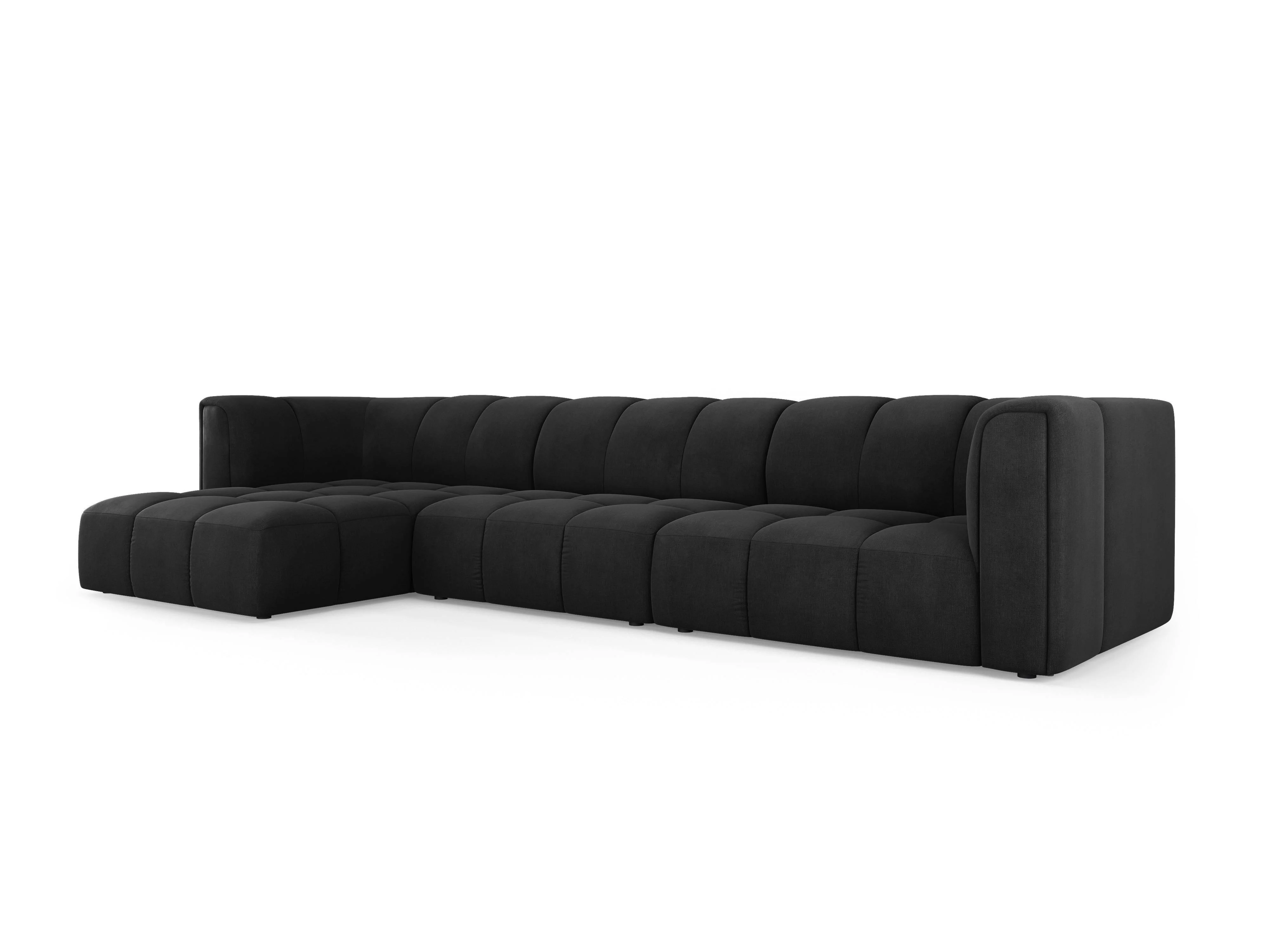Hoekbank Francesca chenille links 5-zits