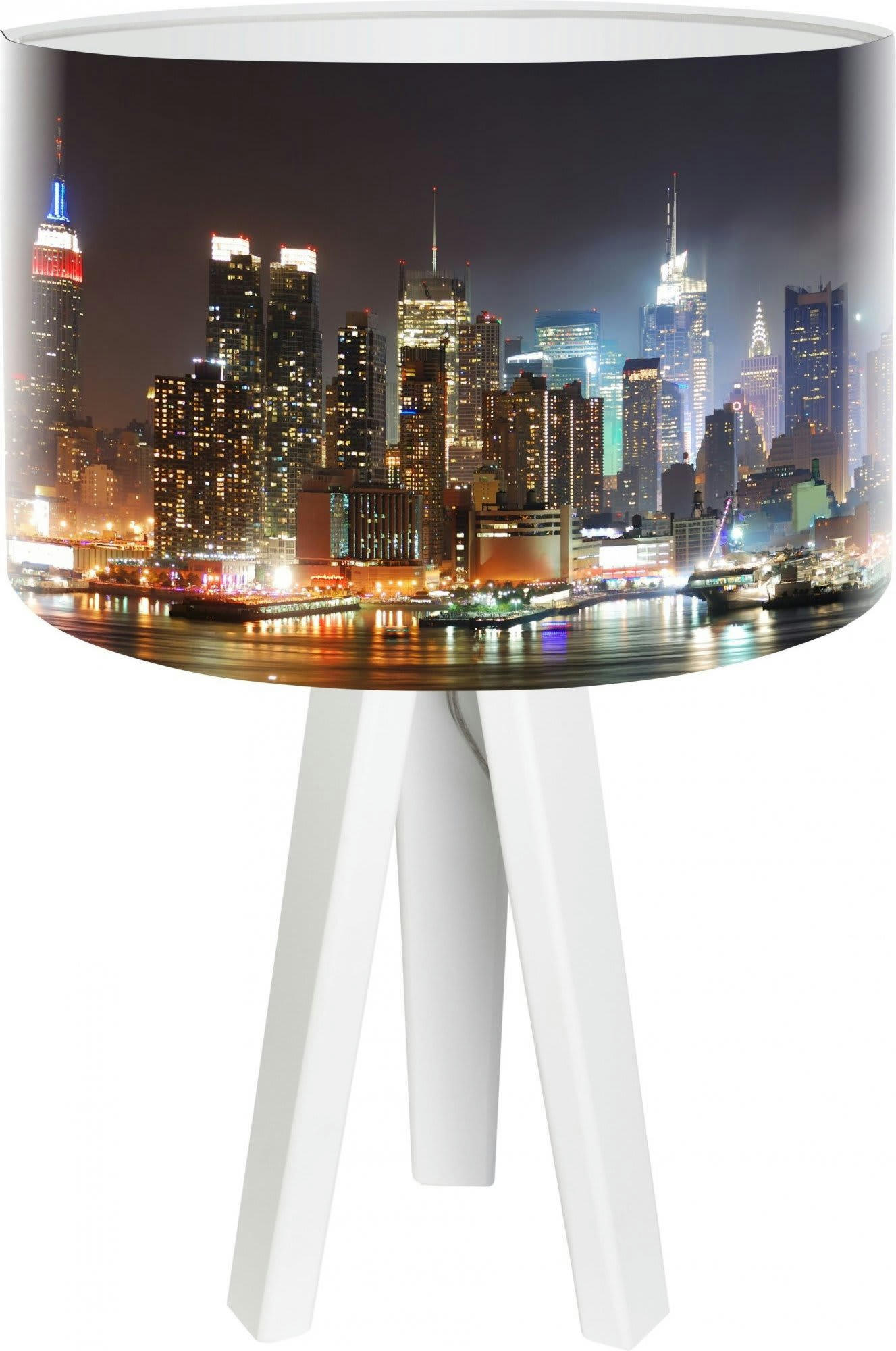CITY - Lampe de chevet Bois Multicolore 30x30x45 cm