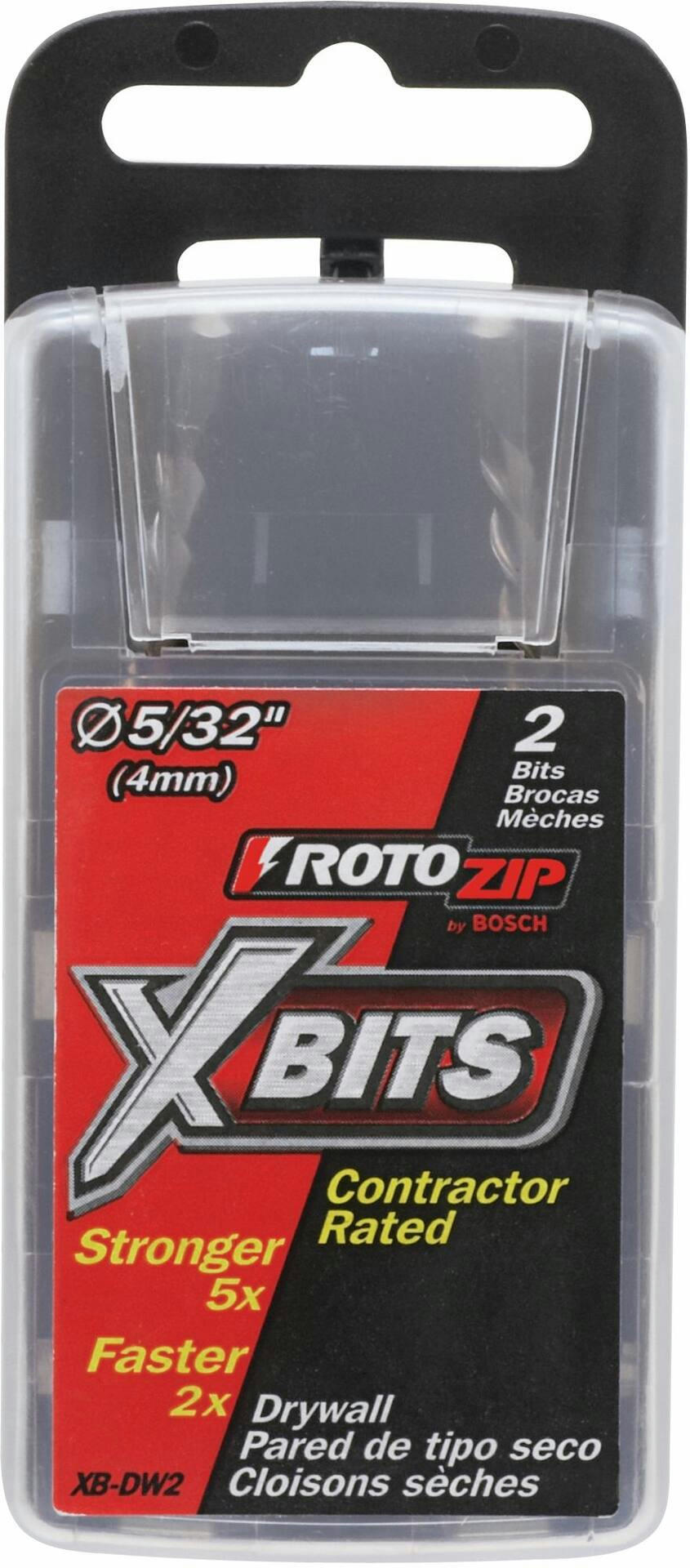 Rotozip XB-DW2 XBits High-Speed Steel Drywall Cutting Bits For Rotary Tool, 5/32-in, 2-pk