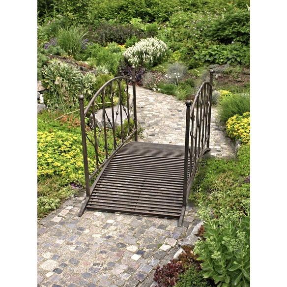 Gartenbrücke, BxHxL: 80,5 x 90,5 x 180,5 cm, Stahl