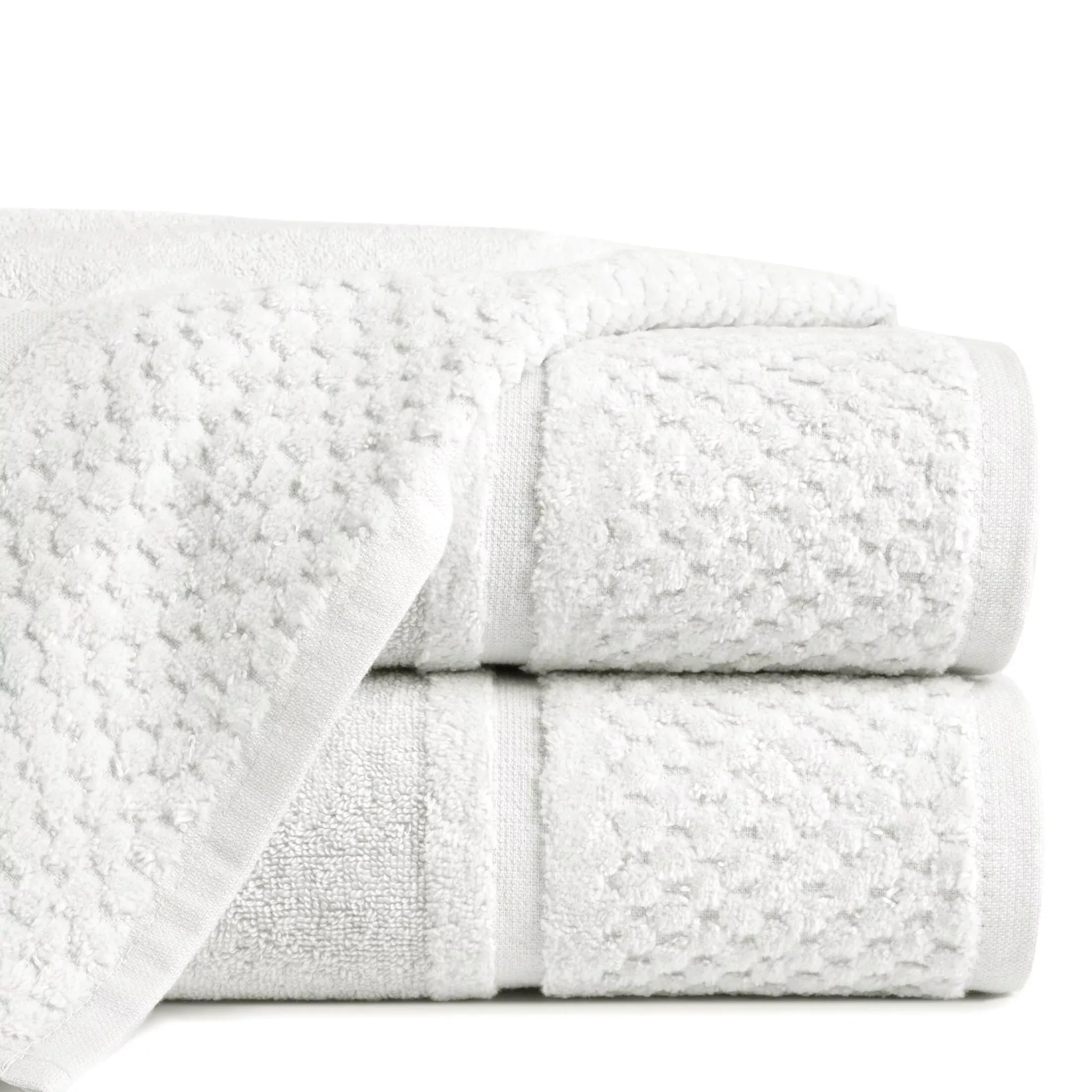 Ręcznik kąpielowy 50x90 cm bawełniany kolor kremowy z efektowną bordiurą 550 g/m2 IBIZA