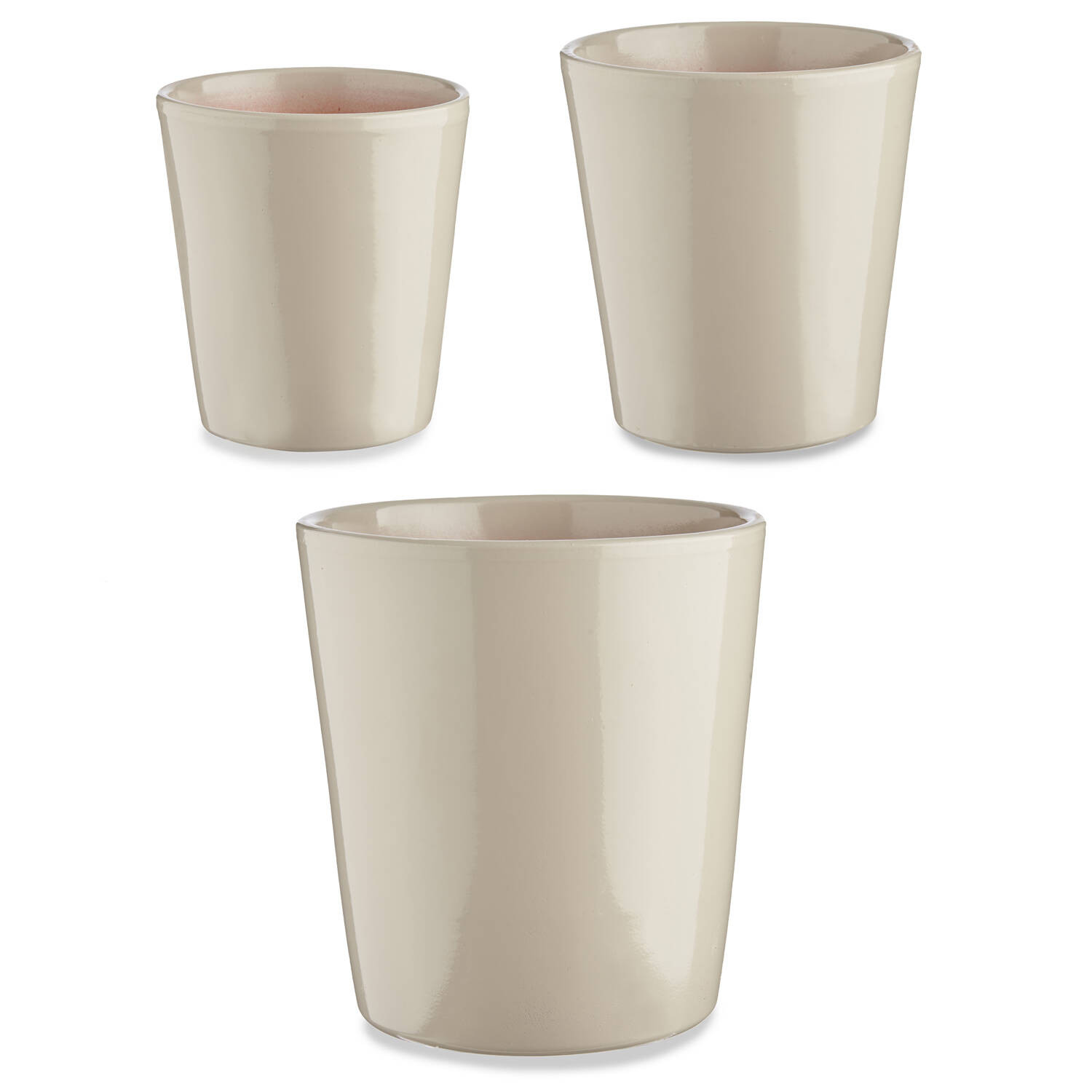 Zestaw doniczek ceramicznych CONICAL, 3 sztuki