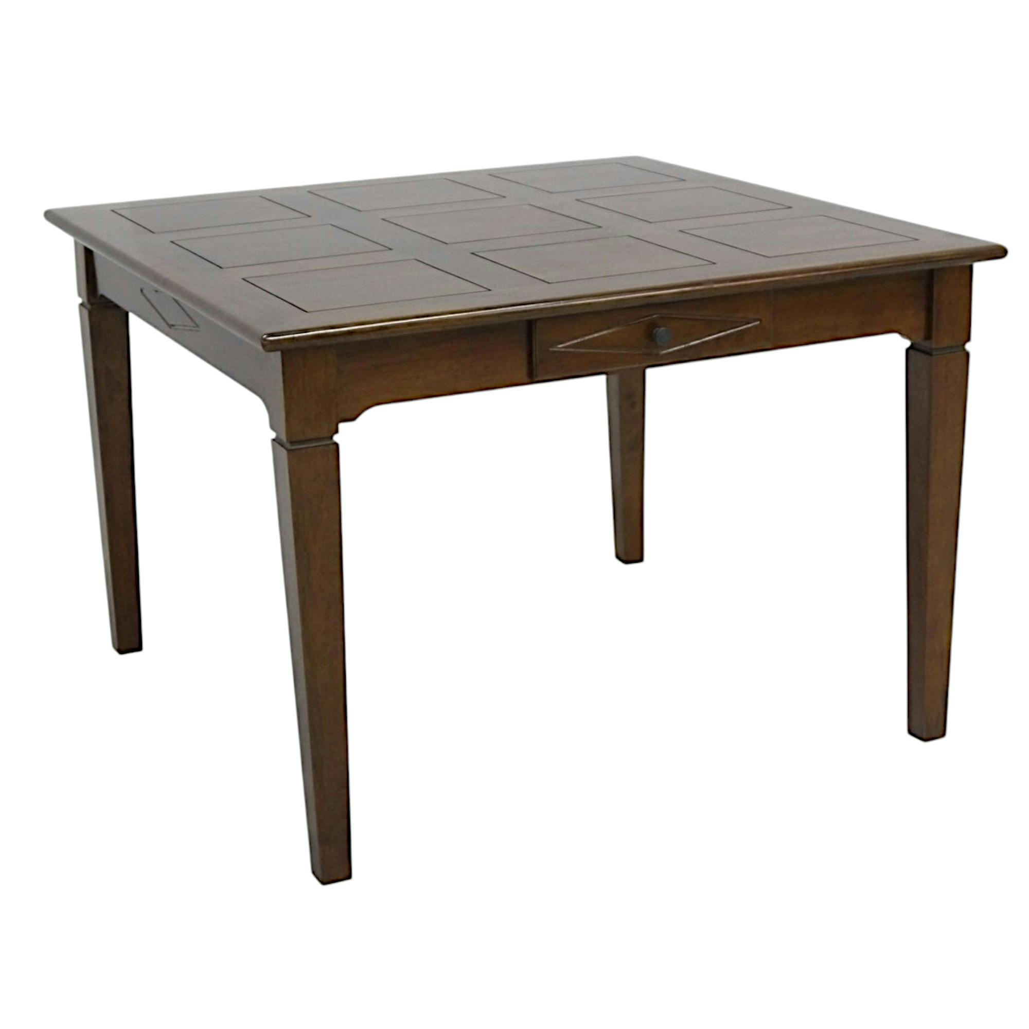 Table de repas Hévéa 1 tiroir 110x110x76cm TRADITION