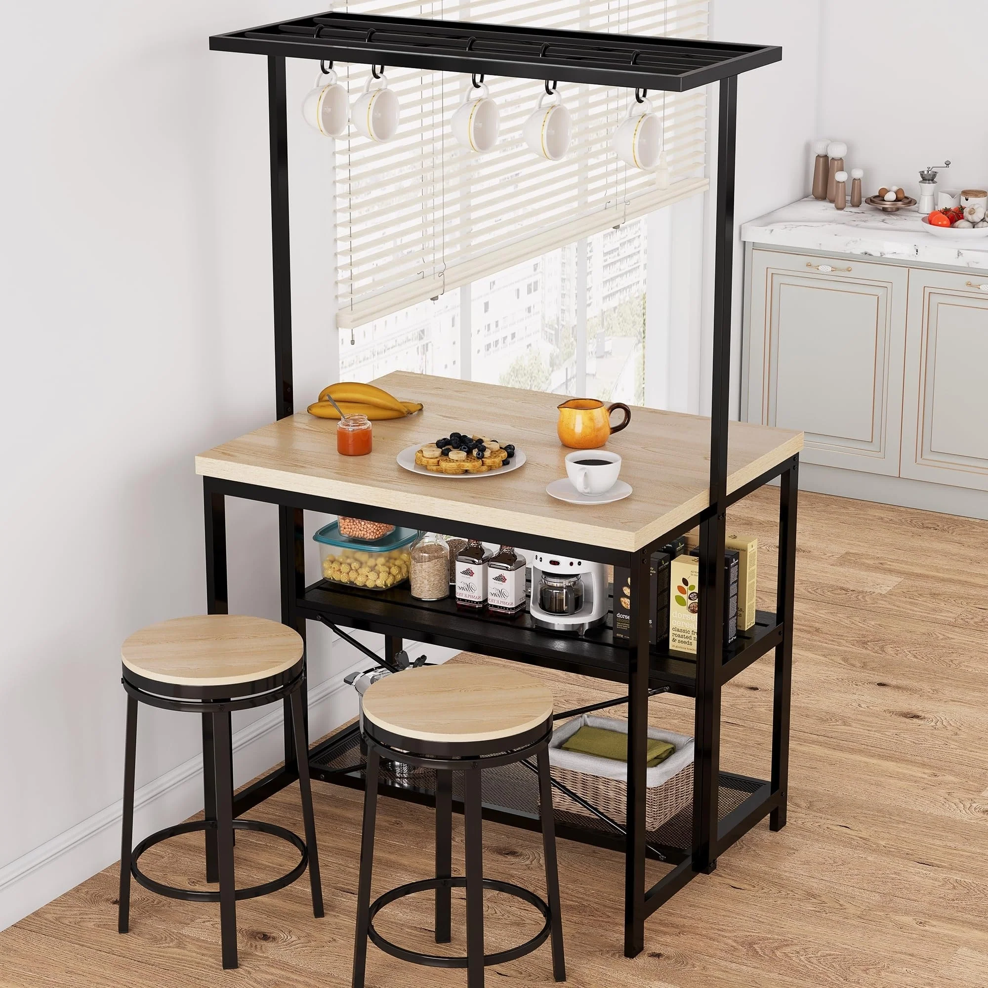 42 Kitchen Island Table Microwave Stand Oven Shelf with Storage - 42D x 28W x 72H