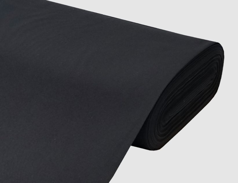 Dekostoff Satin Schwarz