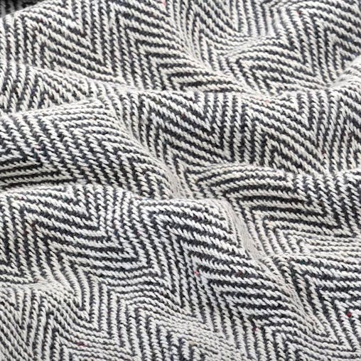 NNEVL Throw Cotton Herringbone 125x150 cm Navy Blue
