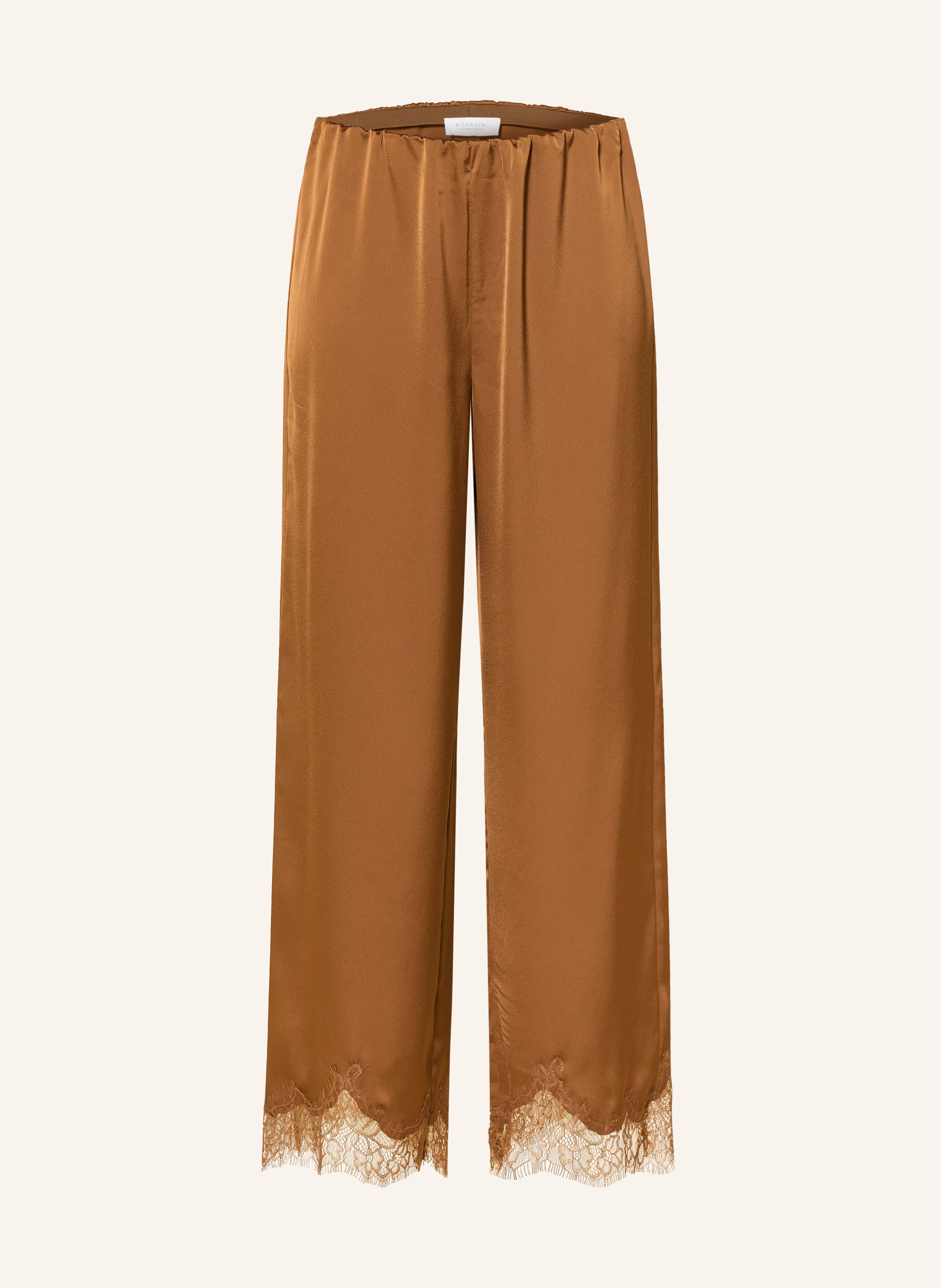 Rich & Royal Satinhose mit Spitze