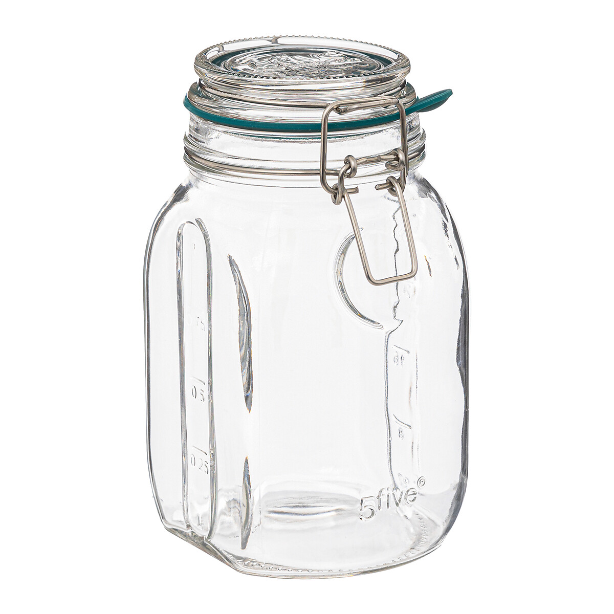 Frasco de vidro com tampa hermética 1l