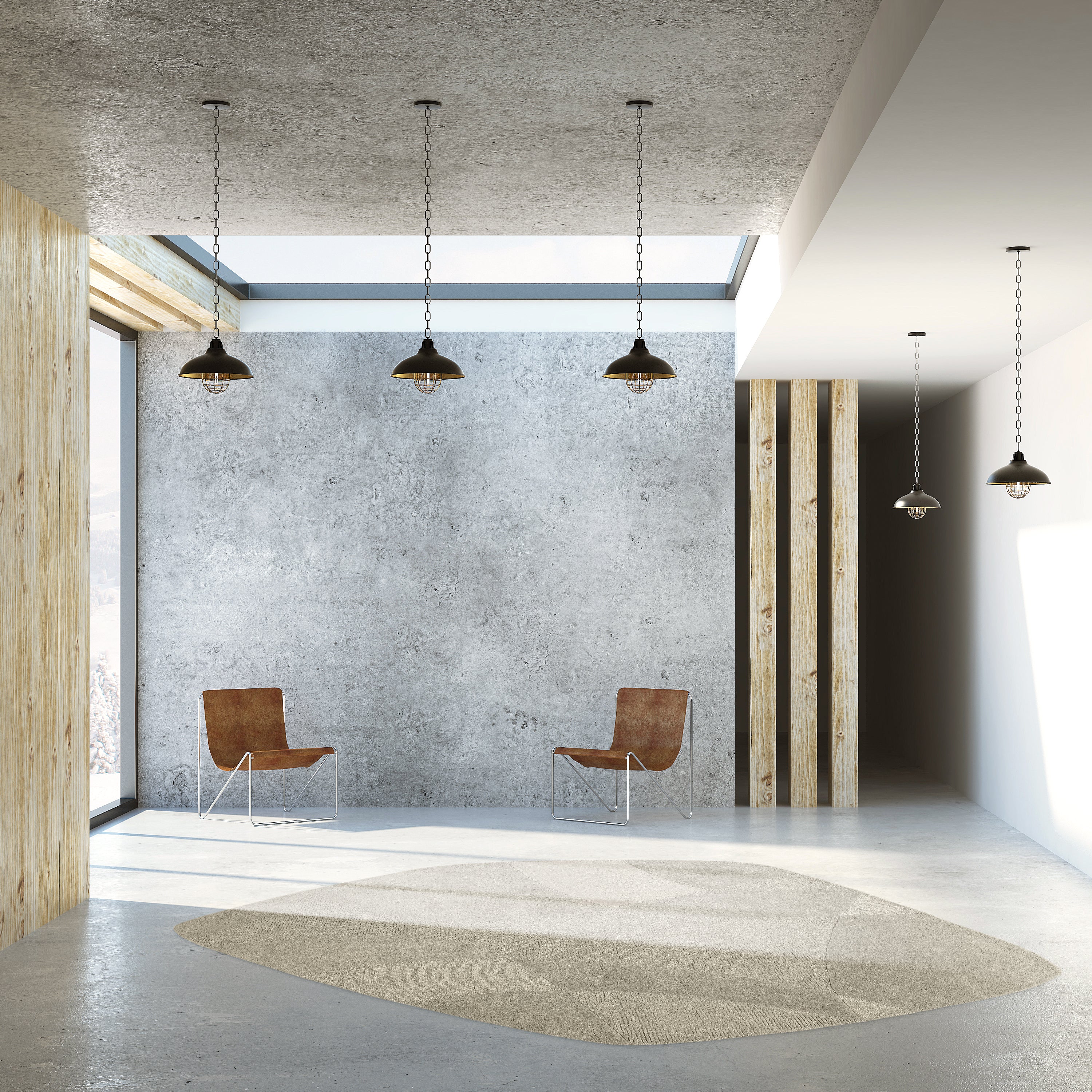 Acsento Piana Stone Shape Vloerkleed 200 x 290 cm - Light Grey