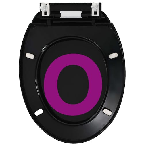 NNEVL Soft-close Toilet Seat with Quick-release Design Black