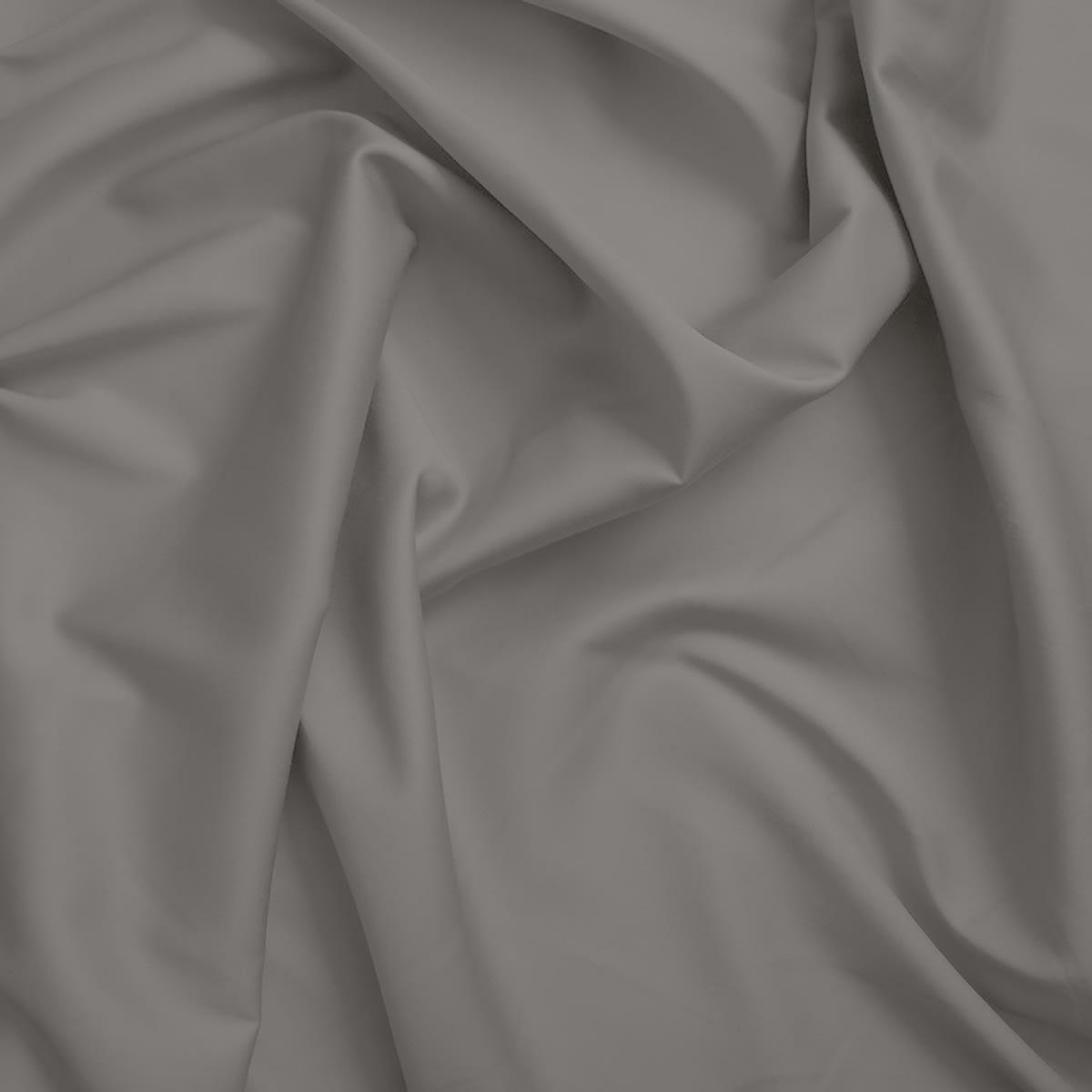 GAMME UNIS SATIN - Drap housse satin de coton 160x200 cm gris