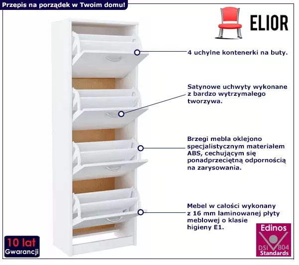 Szafka na buty z uchylnymi półkami - Elro