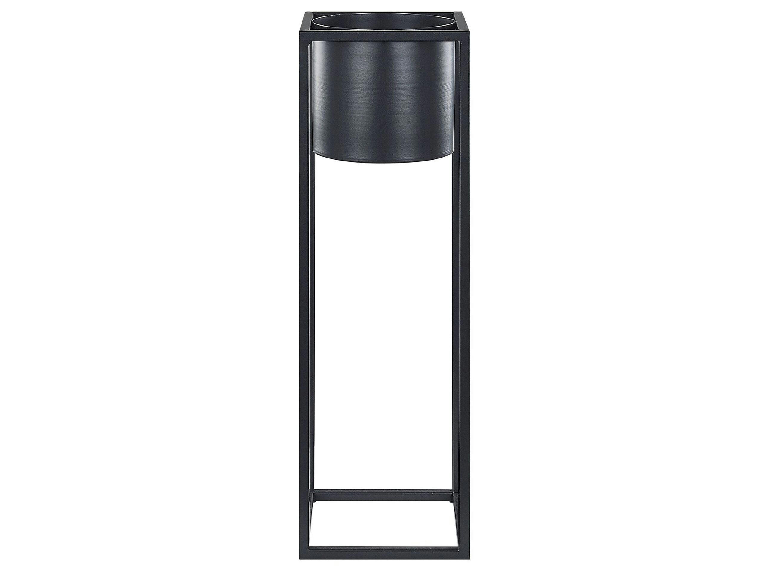 IDRA - Cache-pot en acier noir 15 x 15 x 50 cm