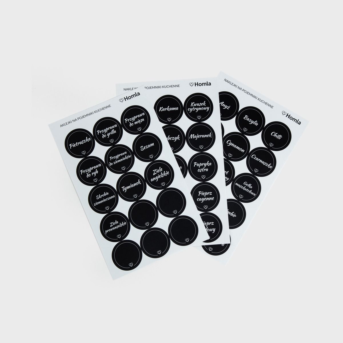 Naklejki OTTO okrągłe, 45 szt. 3,3 cm