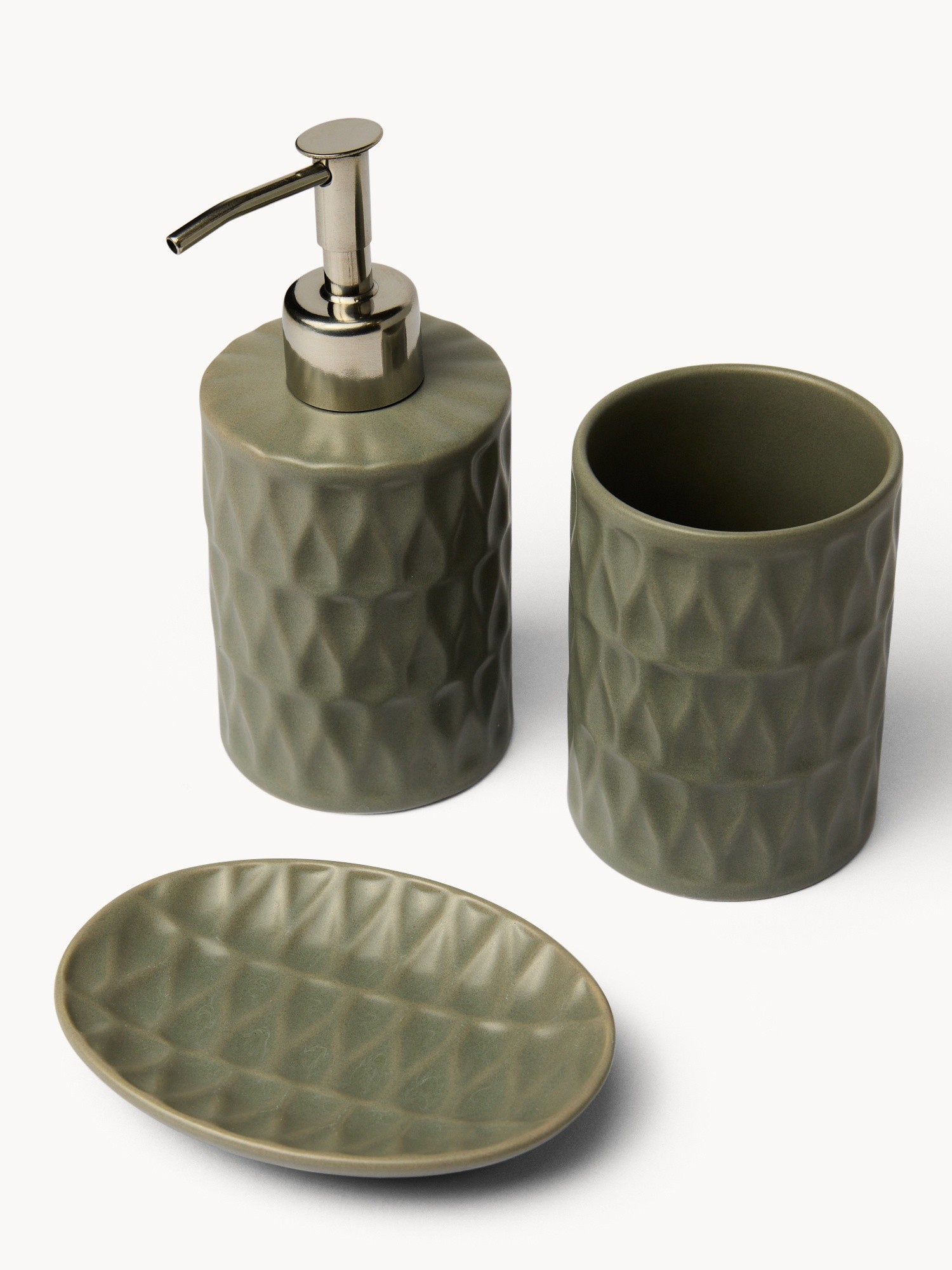 Set 3 accessori bagno in ceramica - Prezzo di lancio