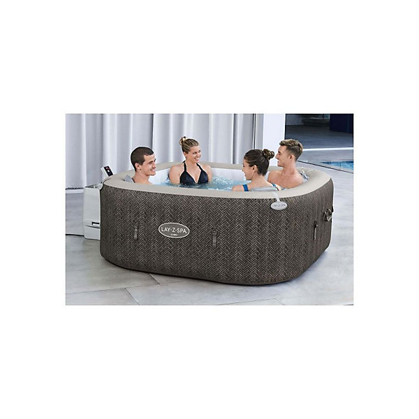 Bestway Spa gonflable carré Lay-Z-Spa Cabo Smart HydroJet EnergySense avec WiFi 4-6 personnes