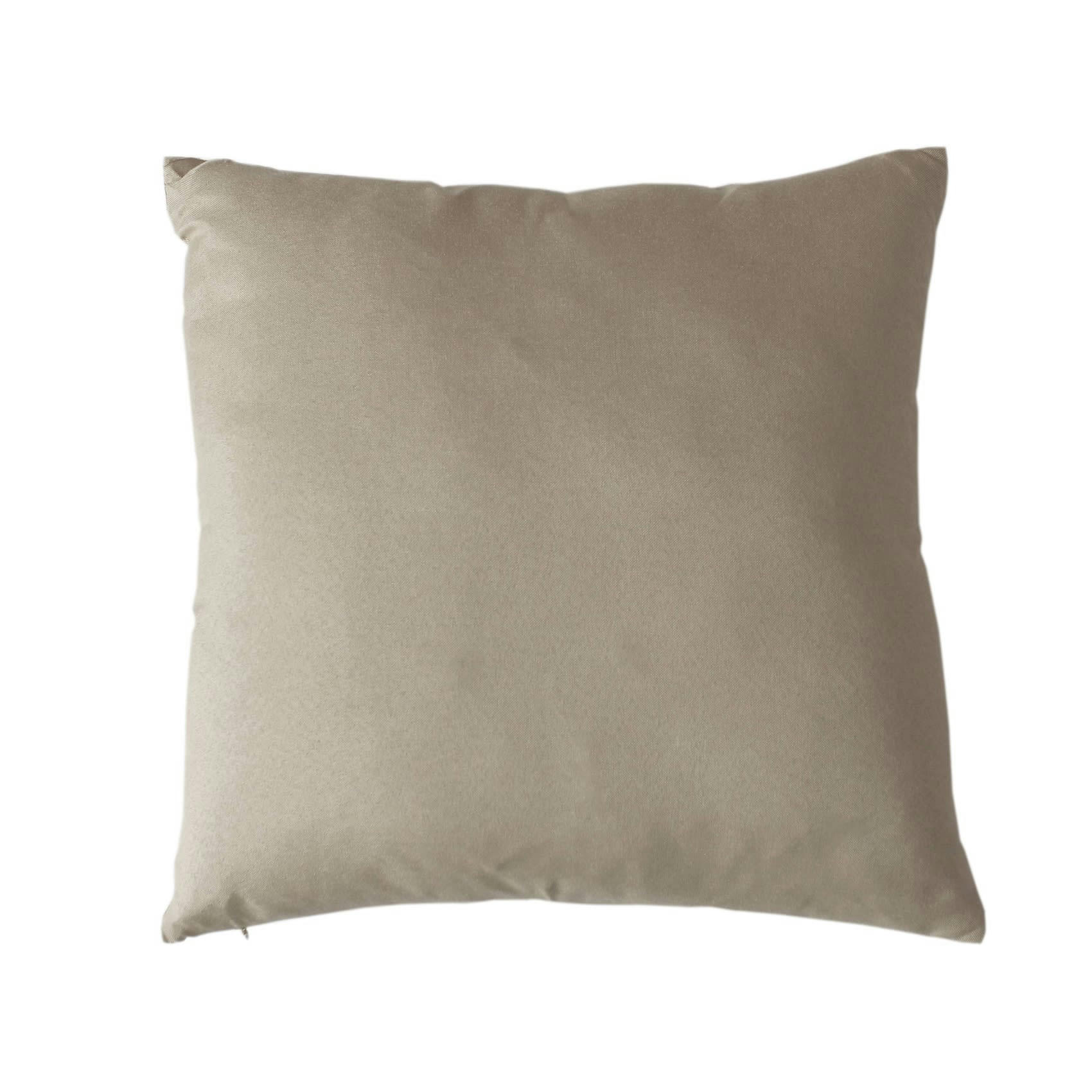 - Coussin uni et déhoussable polyester naturel 50x50 cm