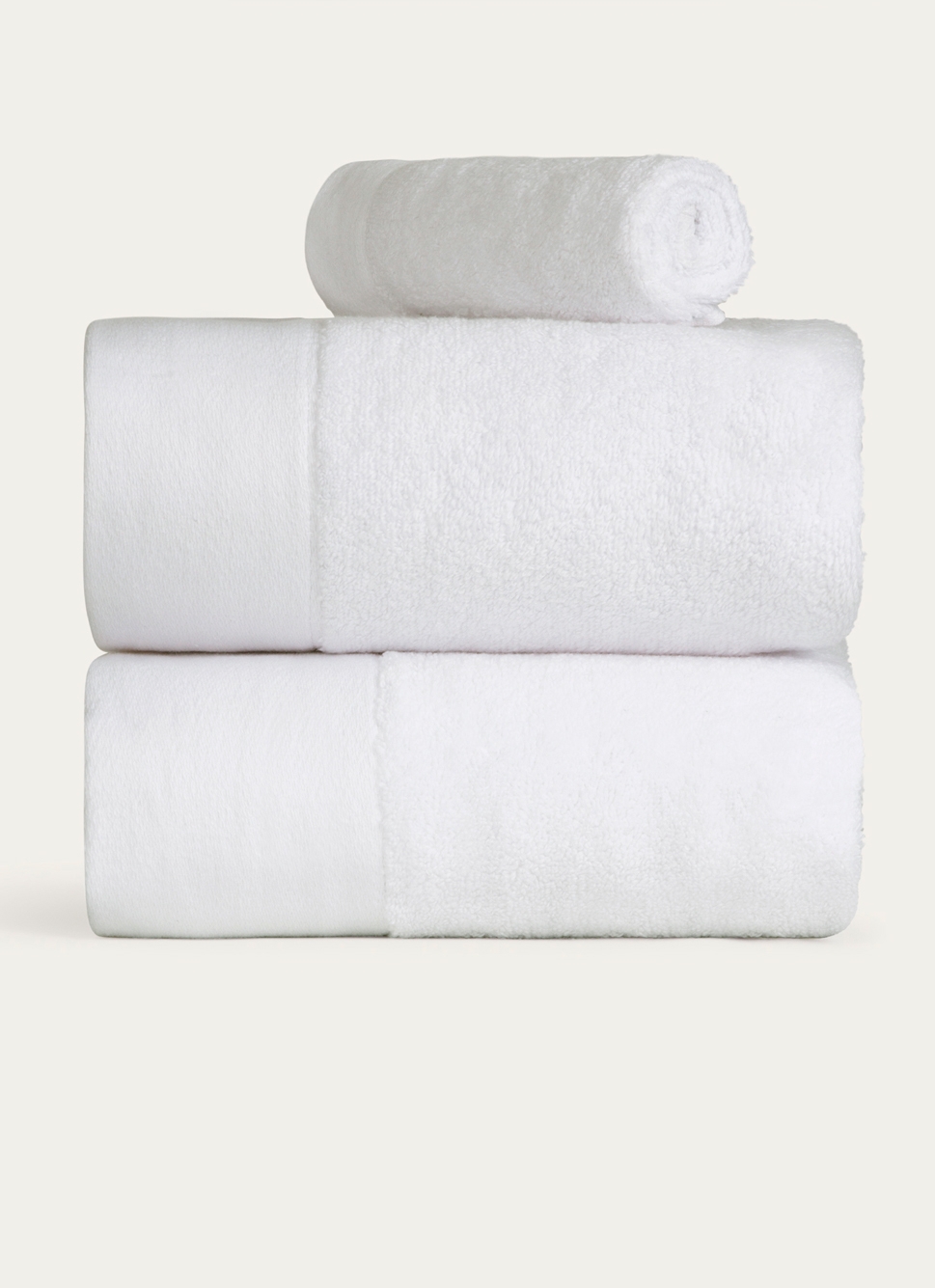 SERVIETTE INVITÉ COTON MOELLEUX ZÉRO TORSION BLANC