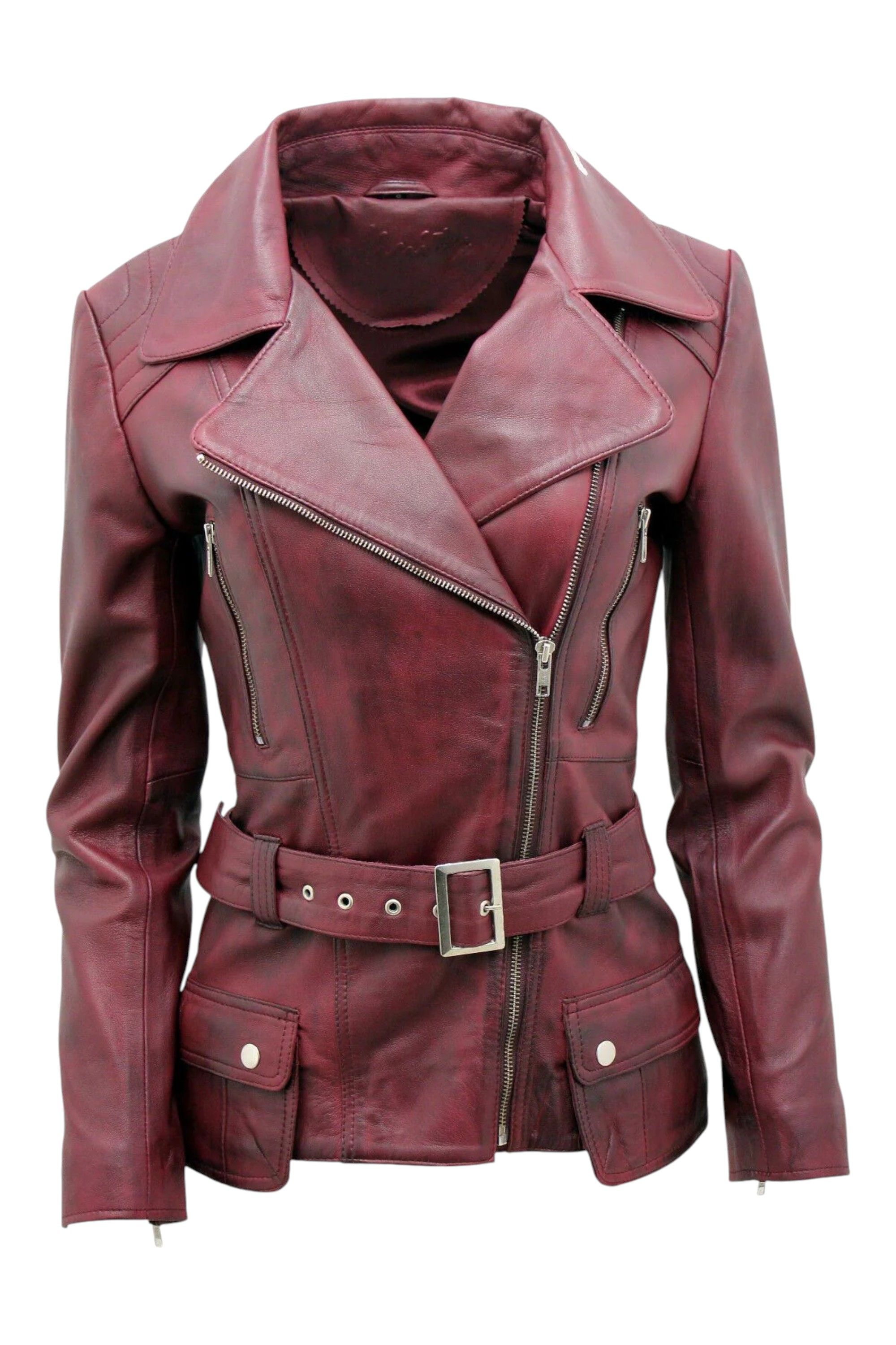 Infinity Leather Long Leather Biker Cassic Jacket - Quito