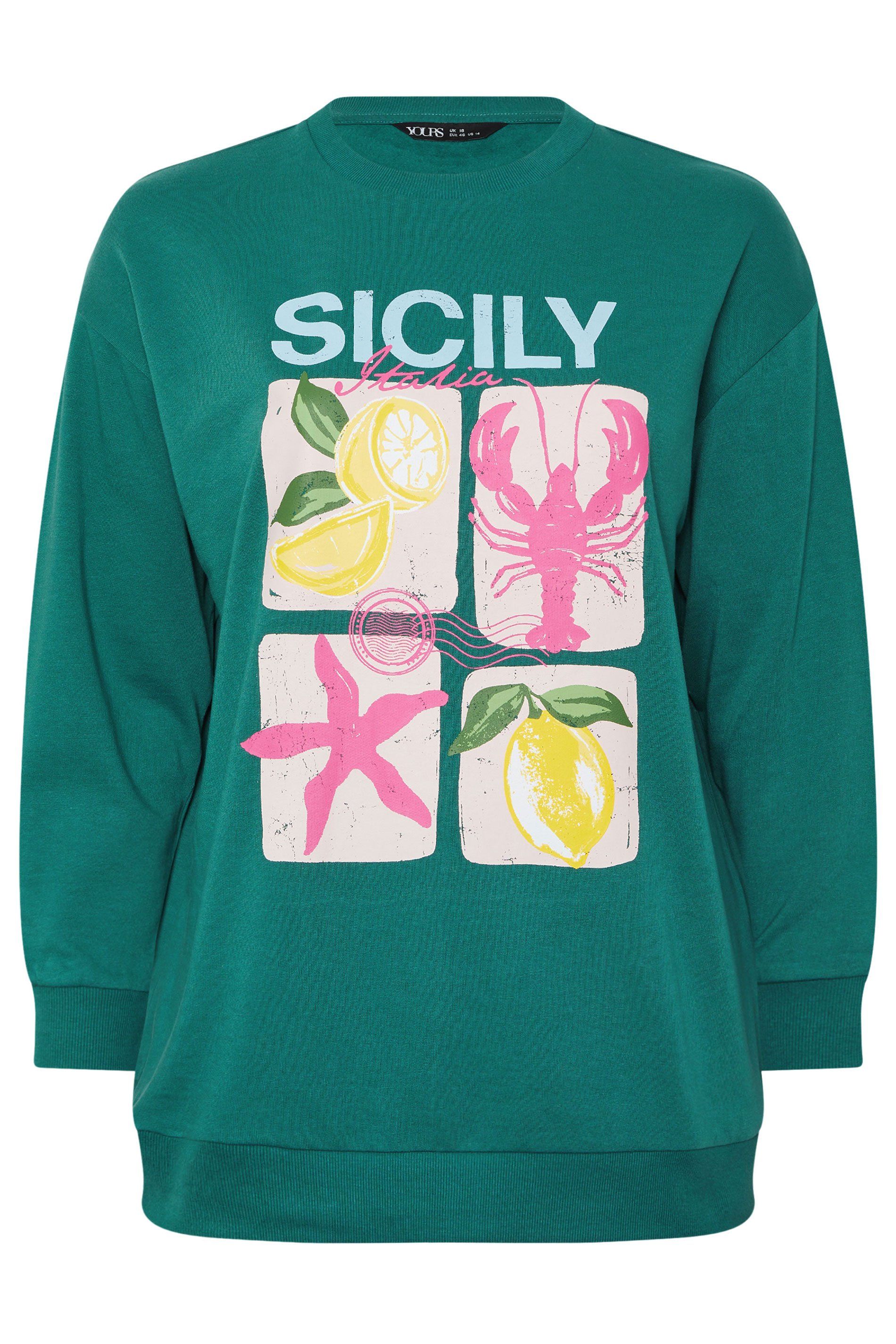Yours Sicily' Slogan Sweatshirt