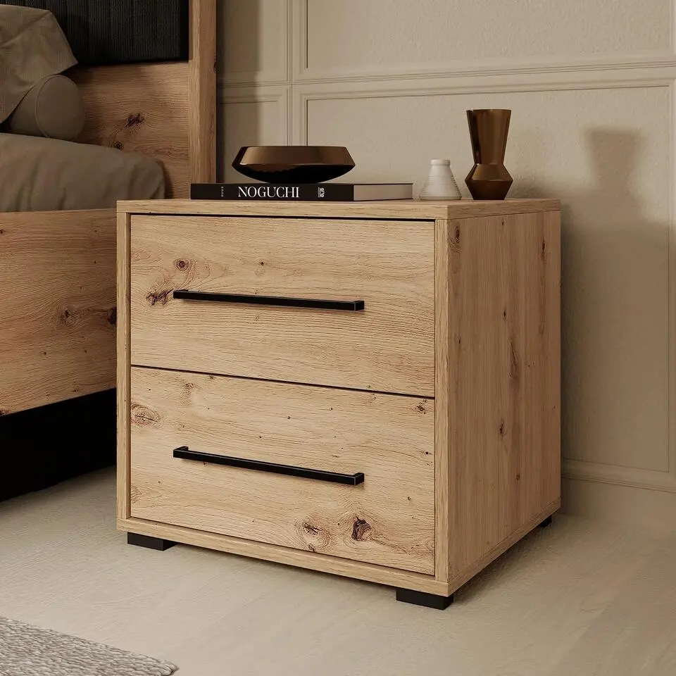 Meubella - Nachtkastje Adyson - Eiken - 48 cm