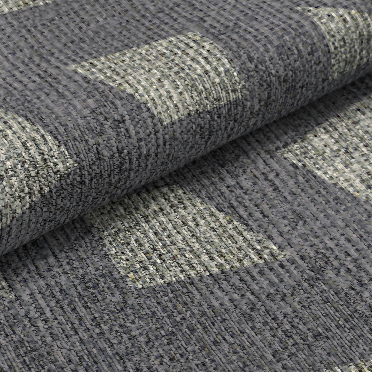 DRIANE - Tapis décoratif en coton impression digital gris 160x230 cm