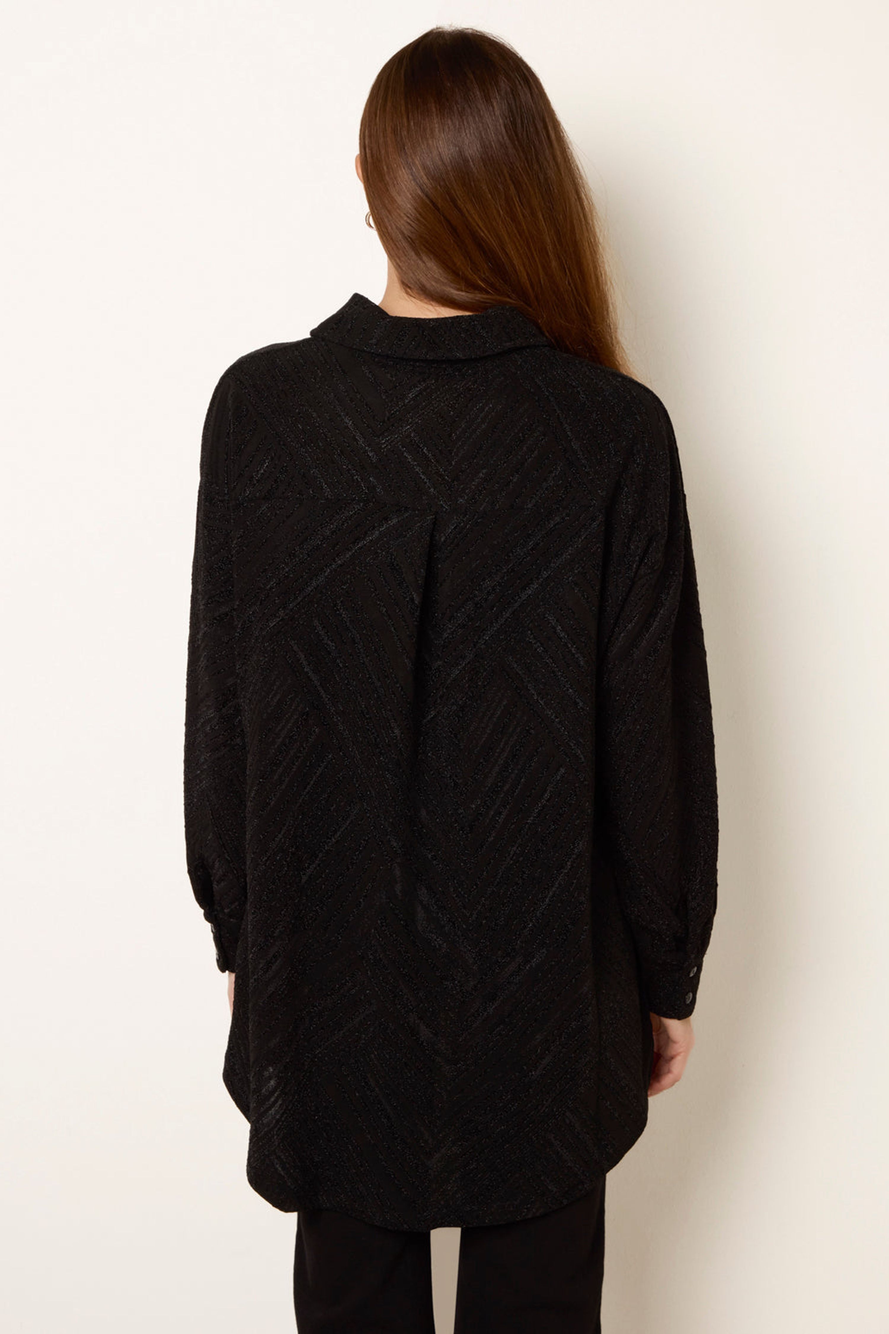 Blue Vanilla Black Metallic Shirt