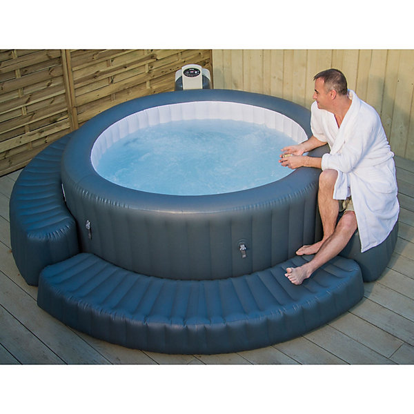 Banquette Marche Pied Gonflable pour Lay Z Spa Bestway Surround 200x40x40 cm