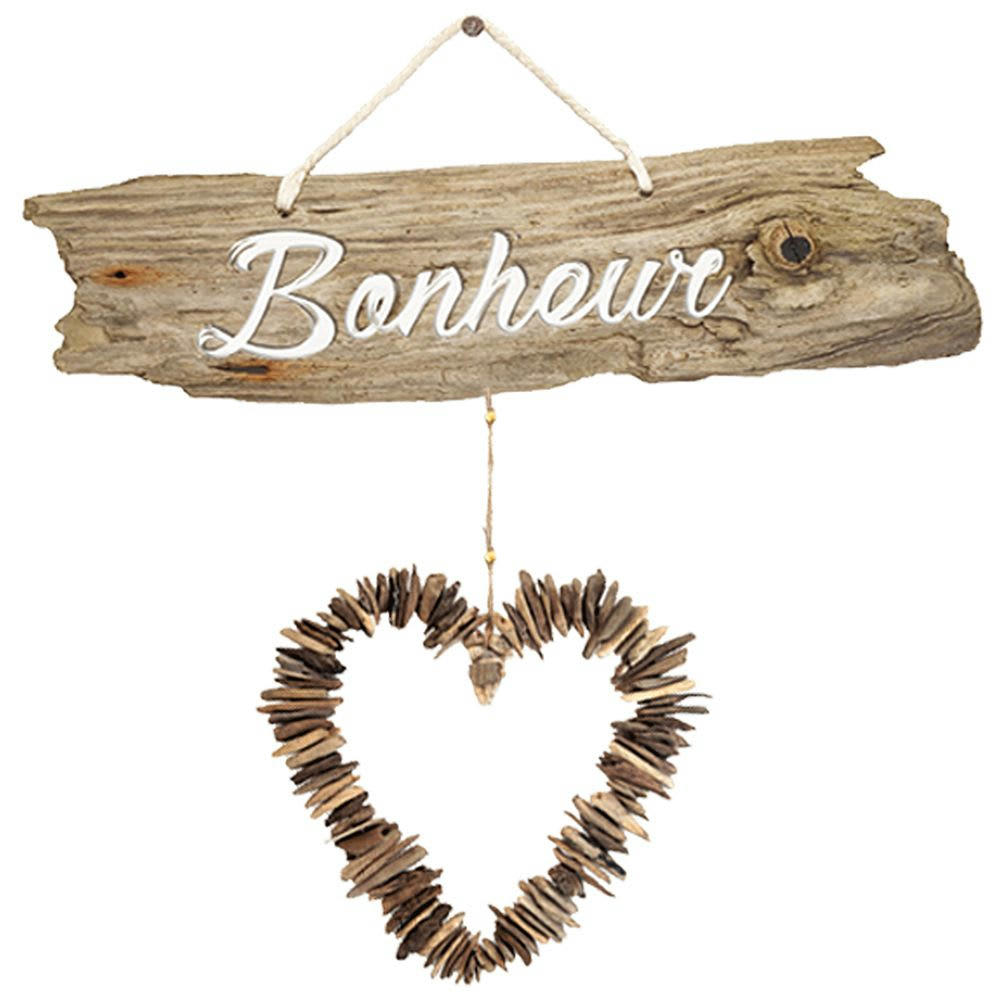 BONHEUR - Planche de décoration adhésive 70x20cm