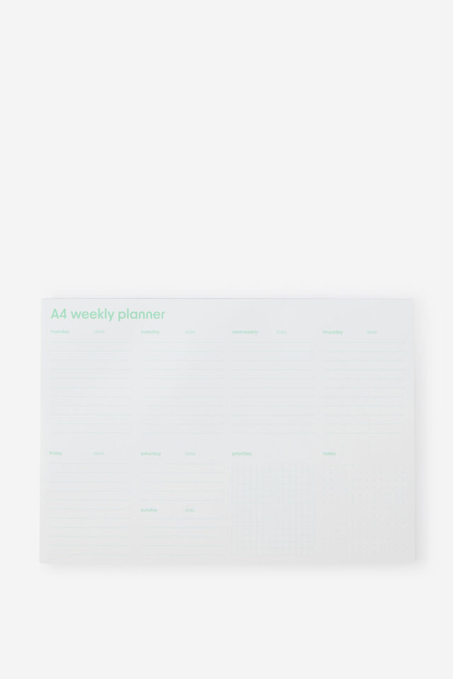 A4 Weekly Notepad Planner