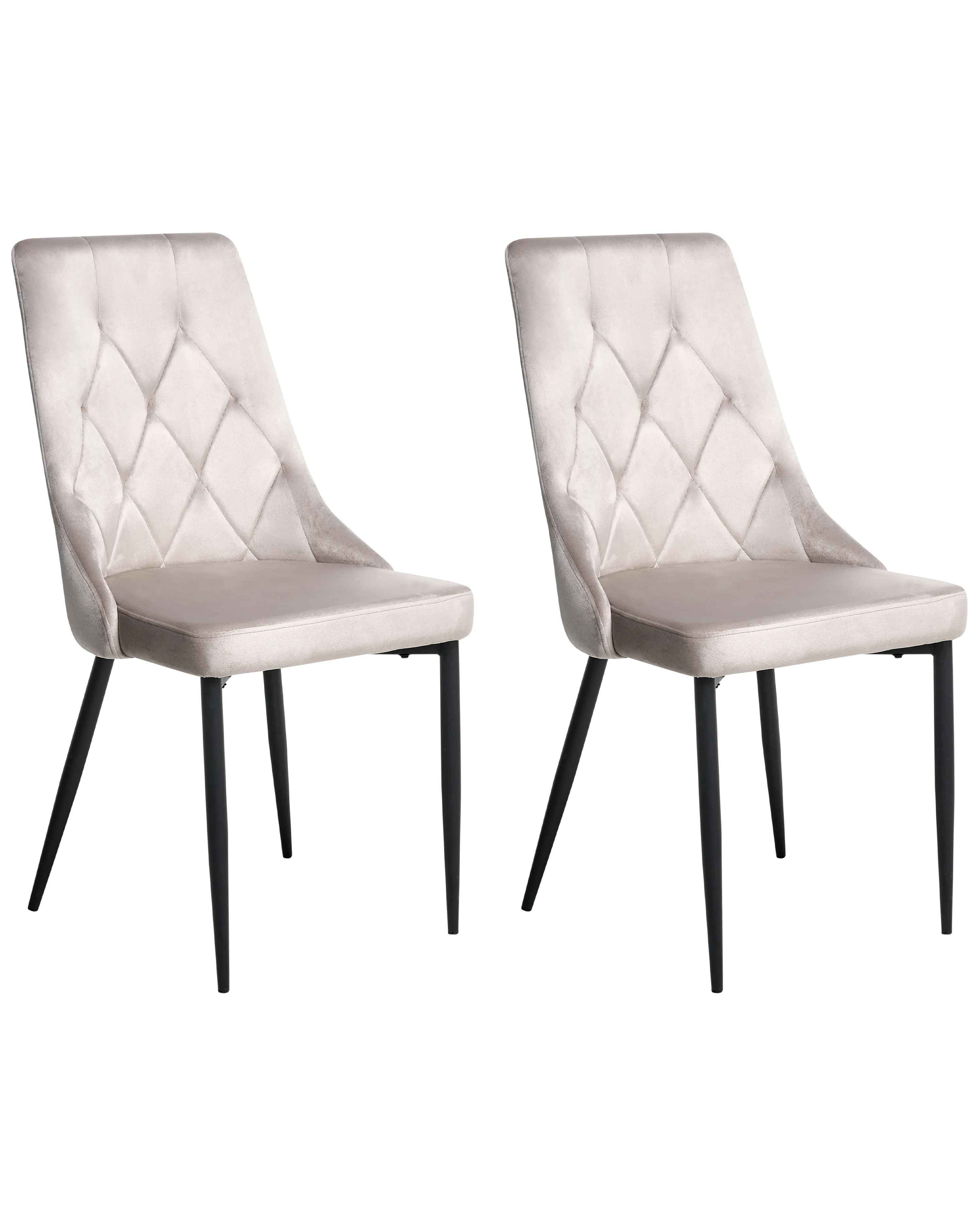 Set of 2 Dining Chairs AVENIR Velvet Taupe