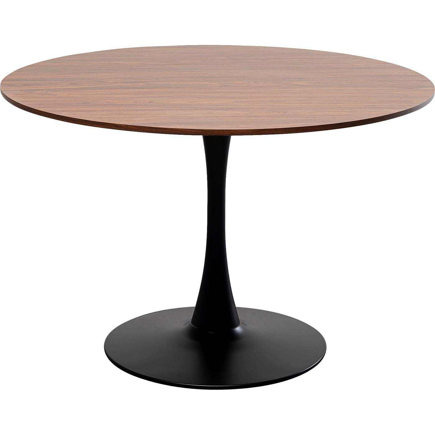 Kare Design Eettafel Schickeria Ø110cm walnoot en zwart