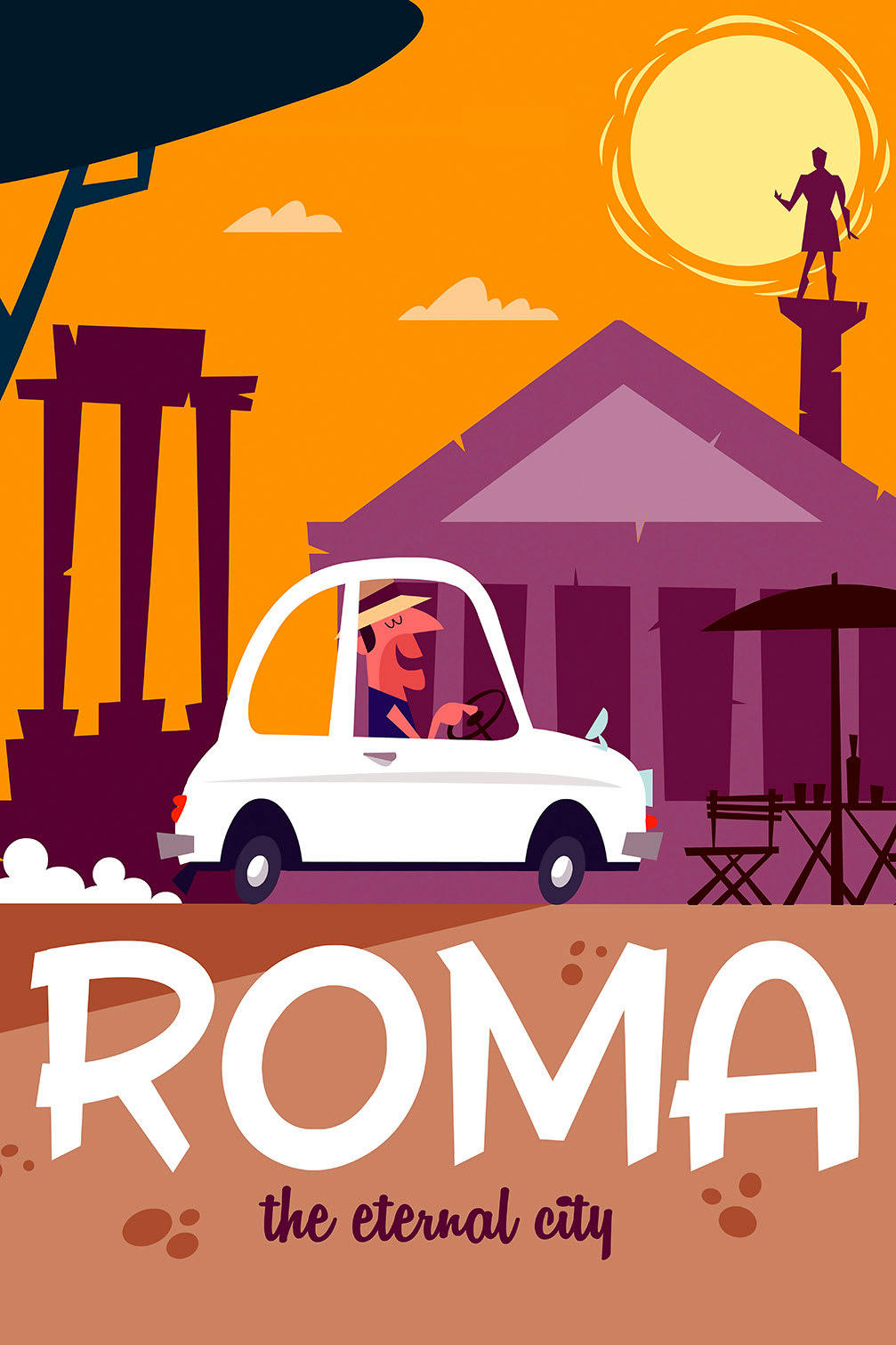 - Tableau voyage à rome imprimé sur toile 40x60cm