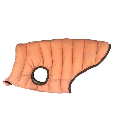 Nomad Tales Bloom Puffer Dog Coat - Orange/Beige