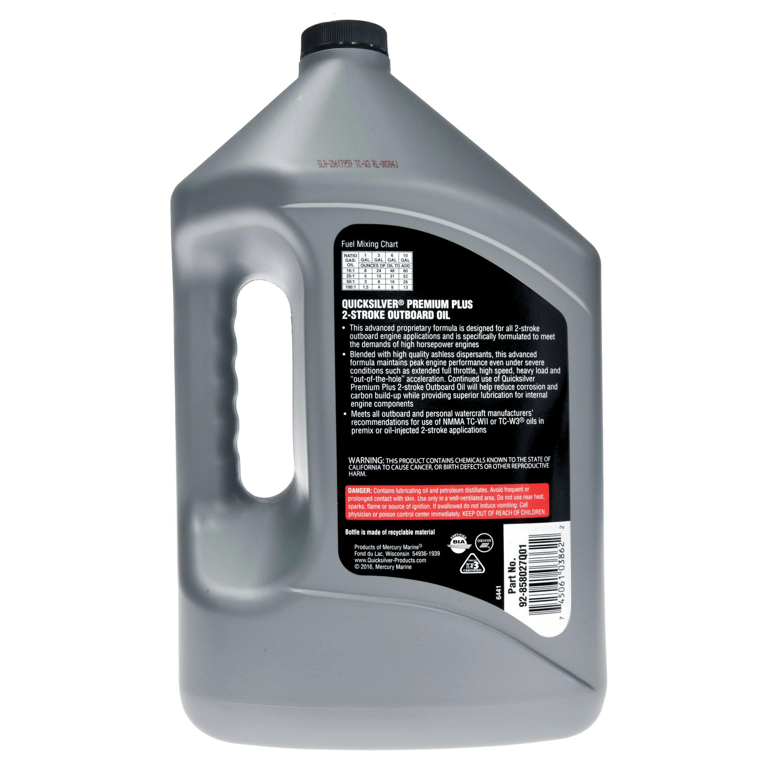 Quicksilver 2-Stroke Premium Plus Marine Outboard Engine Oil, 4-L