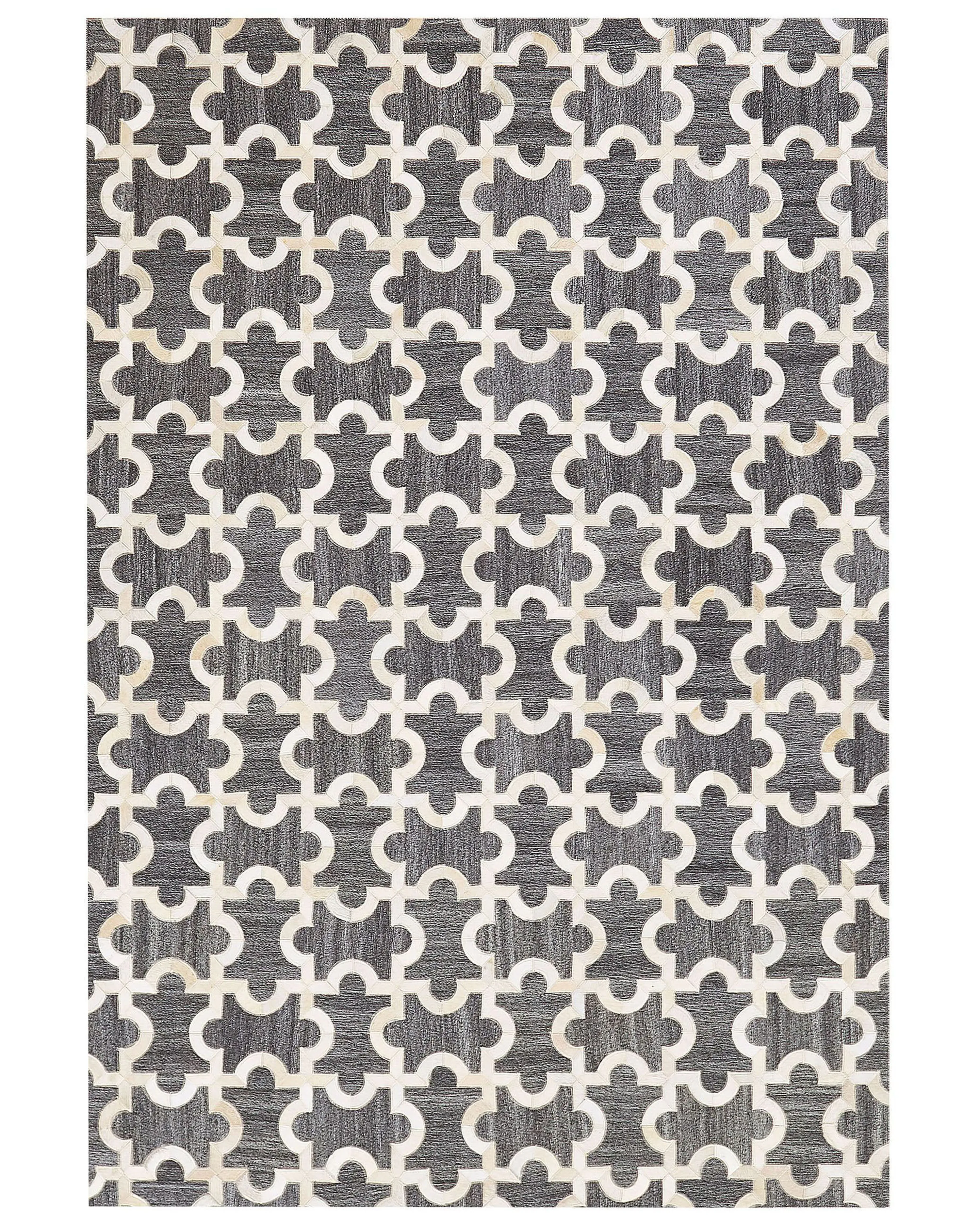 Rug YEDISU Dark Grey 140 x 200 cm Leather