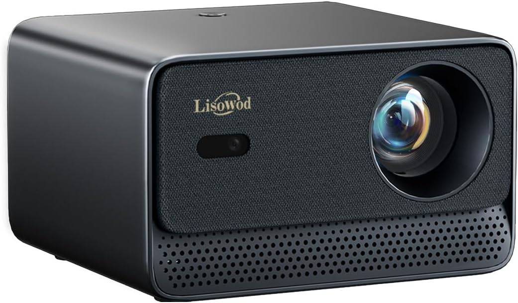 Portable 1080P Outdoor Projector  1000 ANSI Lumens, Netflix Certified, Auto-Focus, Dolby Sound, Wi-Fi/Bluetooth(Black)