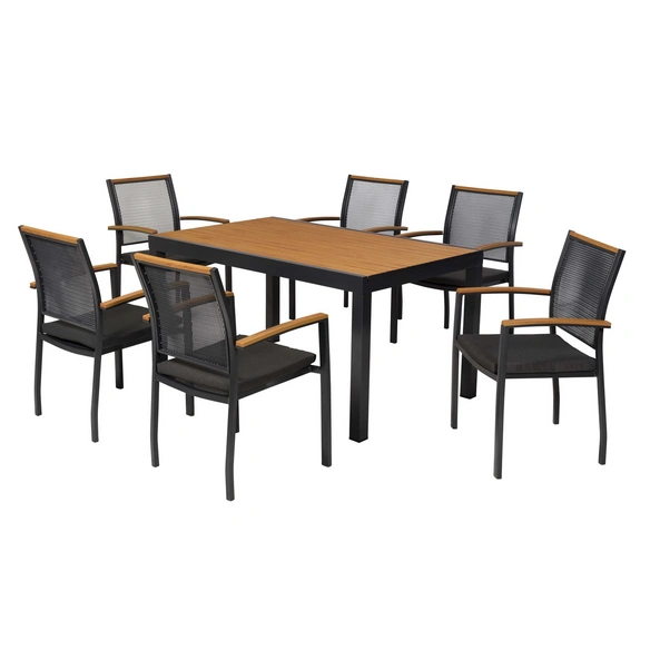 Gartenmöbel-Diningset »Itanos«, 7 tlg., 6 Sitzplätze, Aluminium