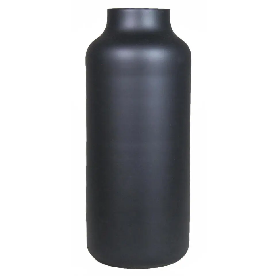 Bela Arte Bloemenvaas Milan - mat zwart - D15 x H35 cm - melkbus vaas