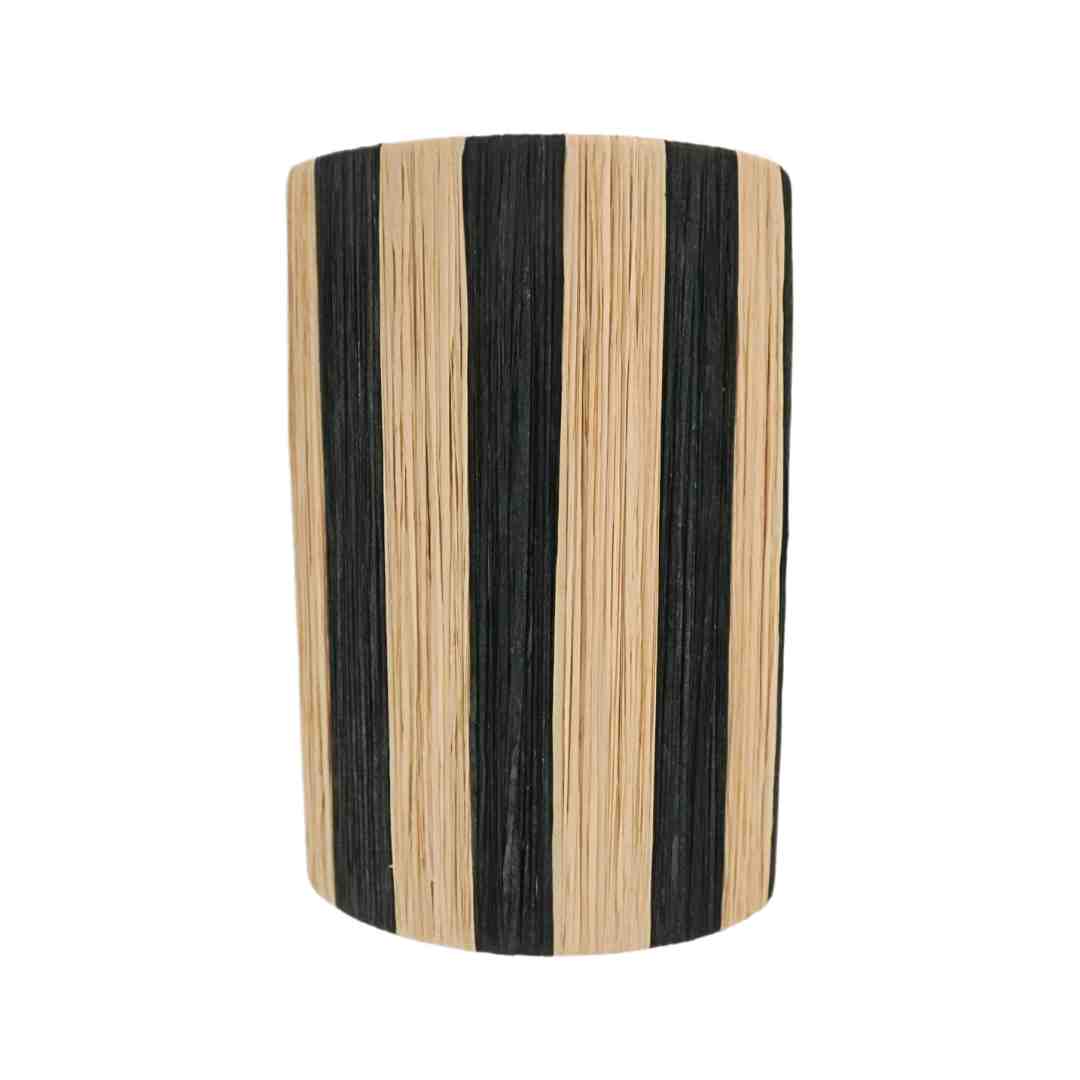 NOA MAY Wandlamp Ligne - naturel/zwart - raffia - 27 x 20 x 11 cm - boho look
