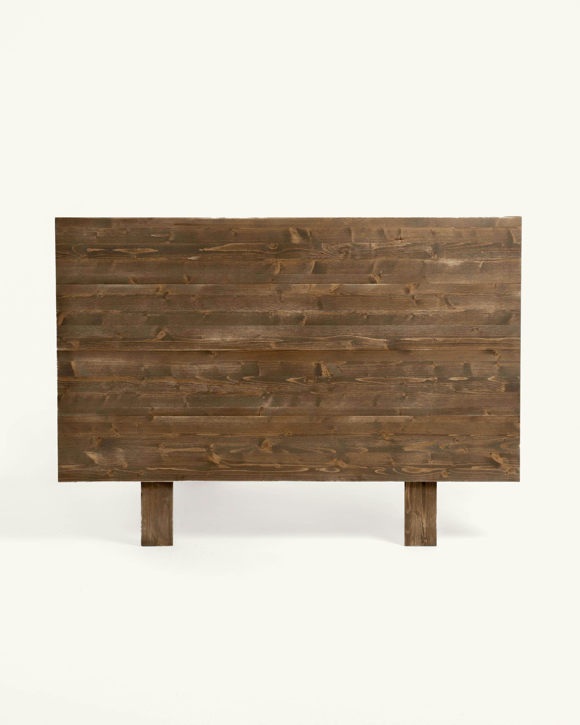 NALA - Tête de lit en bois d'épicéa couleur marron vieilli pour lit 150 cm
