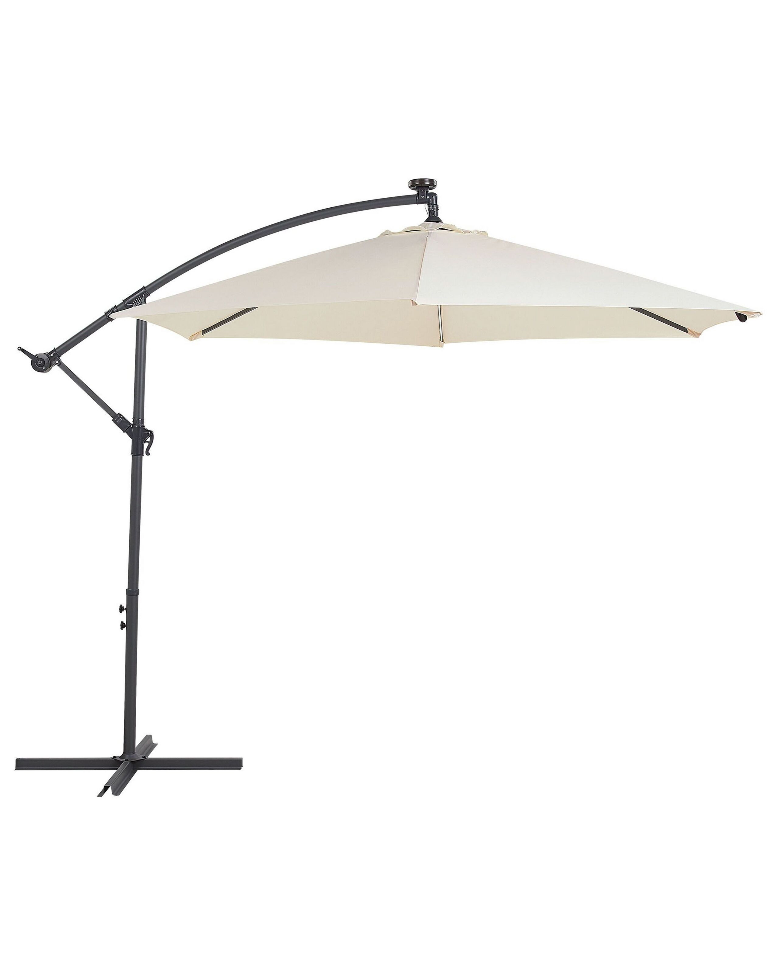 Parasol ogrodowy składany LED 285cm beżowy