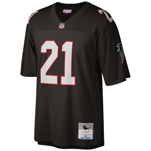 Deion Sanders Atlanta Falcons Big & Tall 1992 Retired Player Replica Jersey - Black
