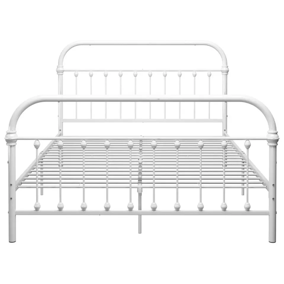 vidaXL - Bed frame - Wit - Metaal - 140 x 200 cm